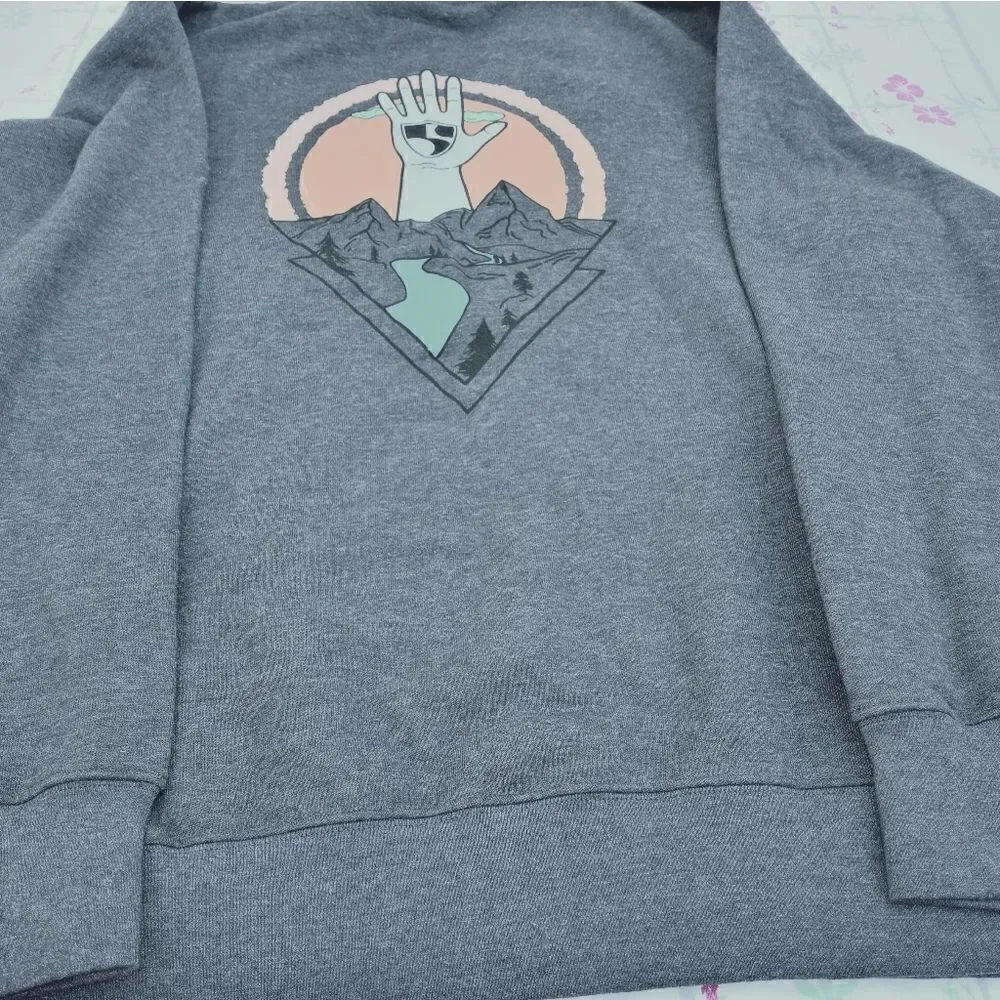 Russell Athletic Longsleeves Gray High Five Print